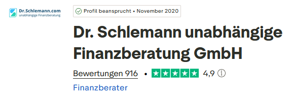 Bewertungen Dr. Schlemann unabhängige Finanzberatung 16 Bewertungen Kundenbewertungen Trustpilot Erfahrungen 09/2026